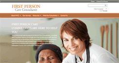 Desktop Screenshot of firstpersoncare.com