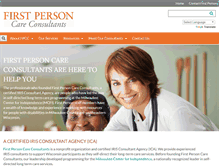 Tablet Screenshot of firstpersoncare.com